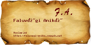 Faluvégi Anikó névjegykártya